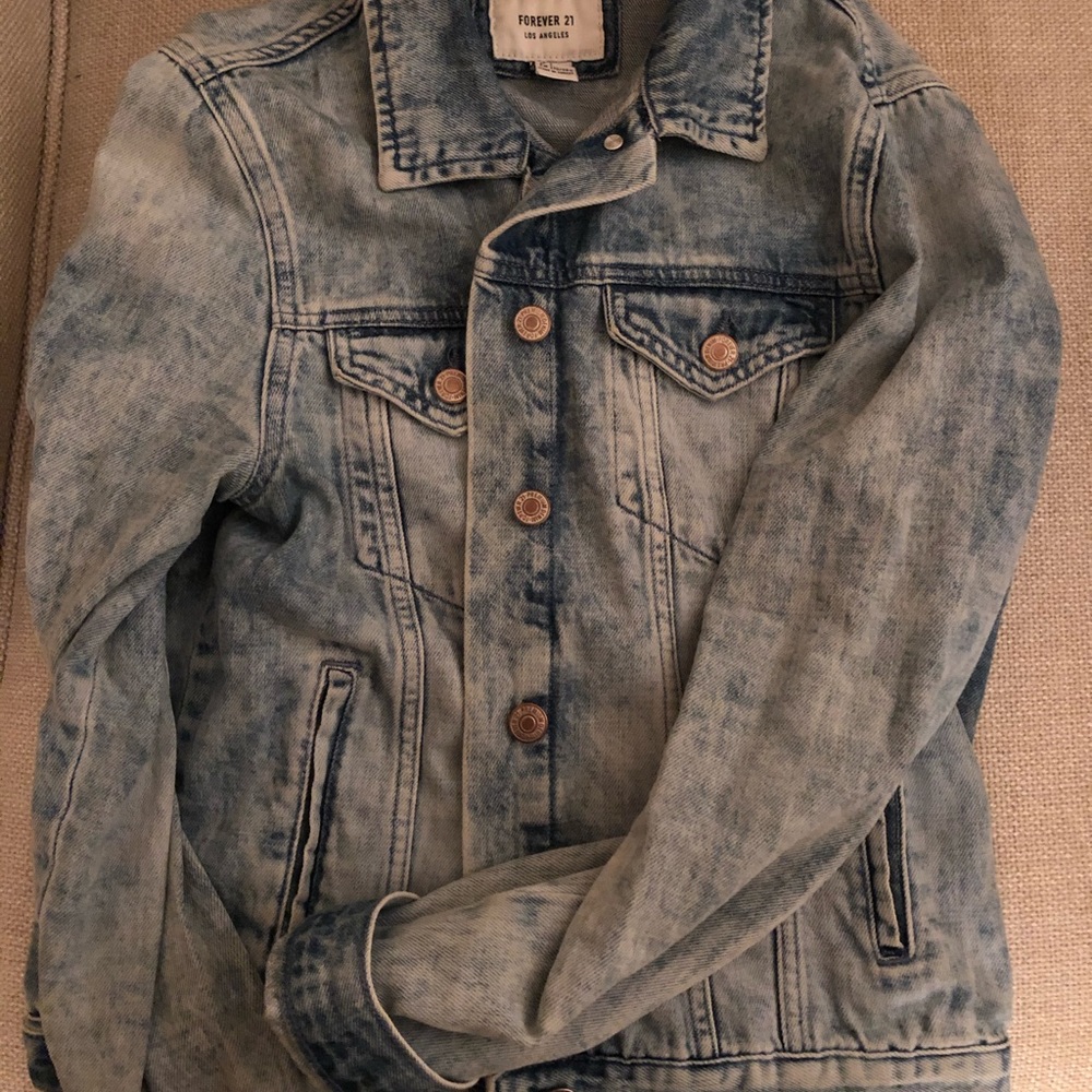 Blue Acid Wash Denim Jacket M